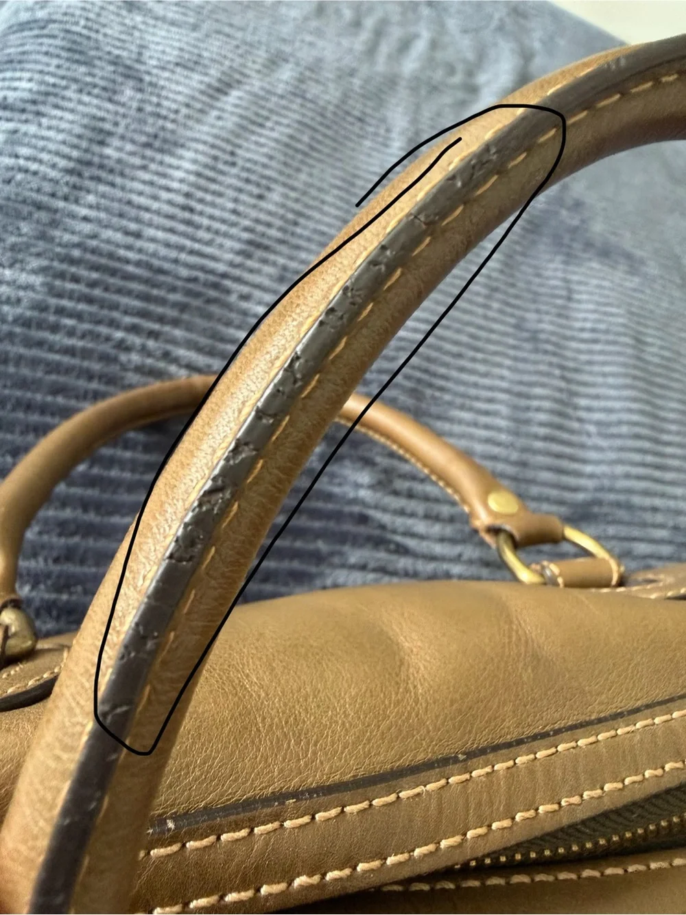 Banana Republic Classic Brown Leather Satchel Handbag